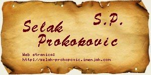 Selak Prokopović vizit kartica